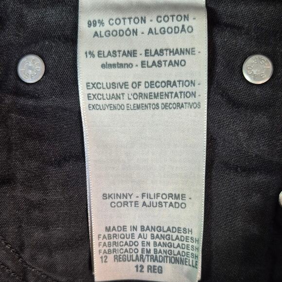 LEVIS Signature Faded Black Skinny Jeans Size Womens  12 - Picture 9 of 11